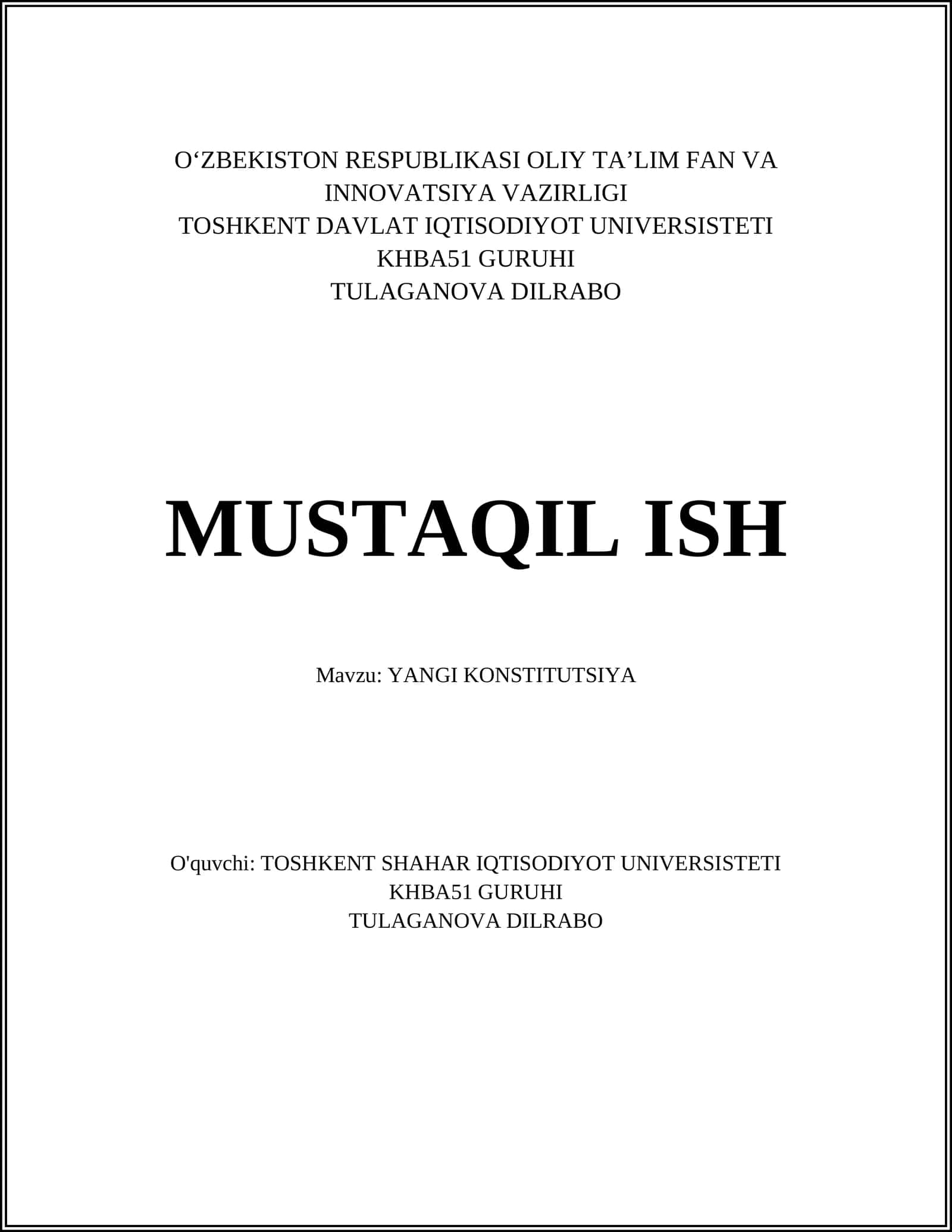 YANGI KONSTITUTSIYA