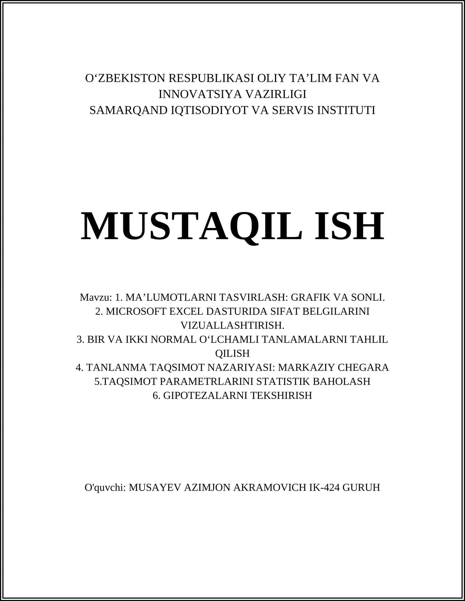 Ma'lumotlarni tasvirlash: histogram, quti diagramma va chiziqli grafiklar