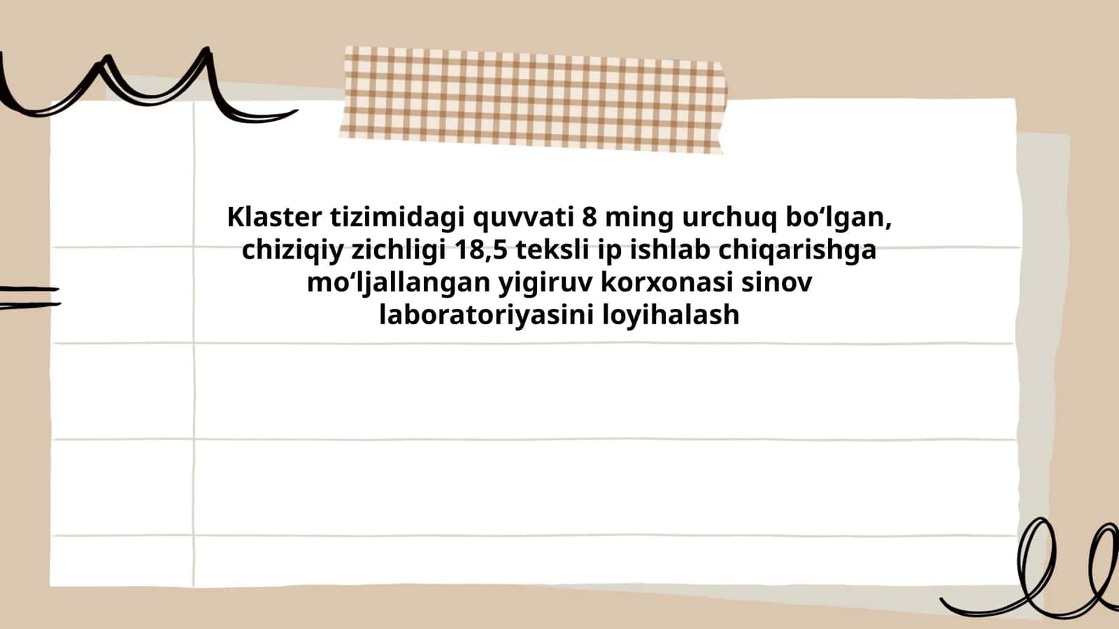 Klaster Tizimi Sinov Laboratoriyasi