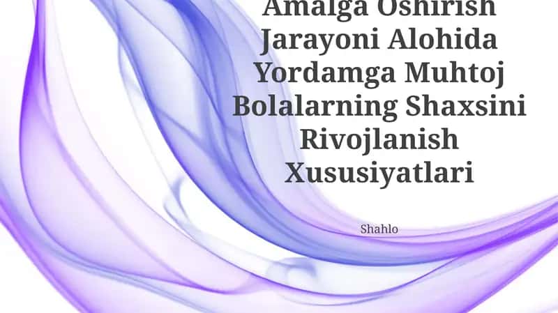 Inklyuziv TaʼLimni Amalga Oshirish Jarayoni