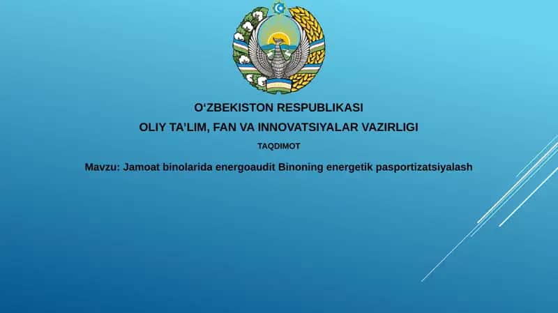 Jamoatbinolarida energoaudit