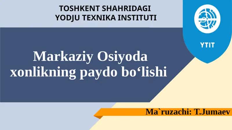 Xonlikning paydo bo‘lishi
