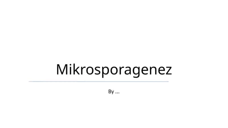 Mikrosporagenez