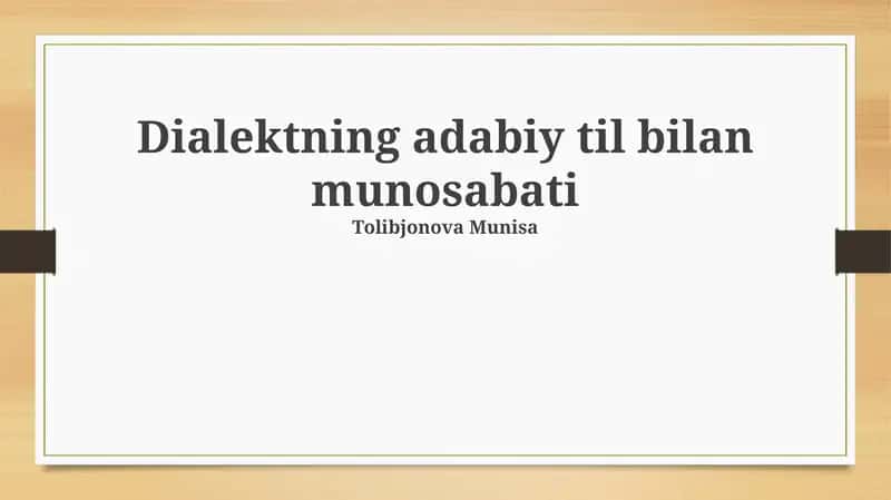 Sheva va Adabiy Tilning Oʻzaro Aloqasi