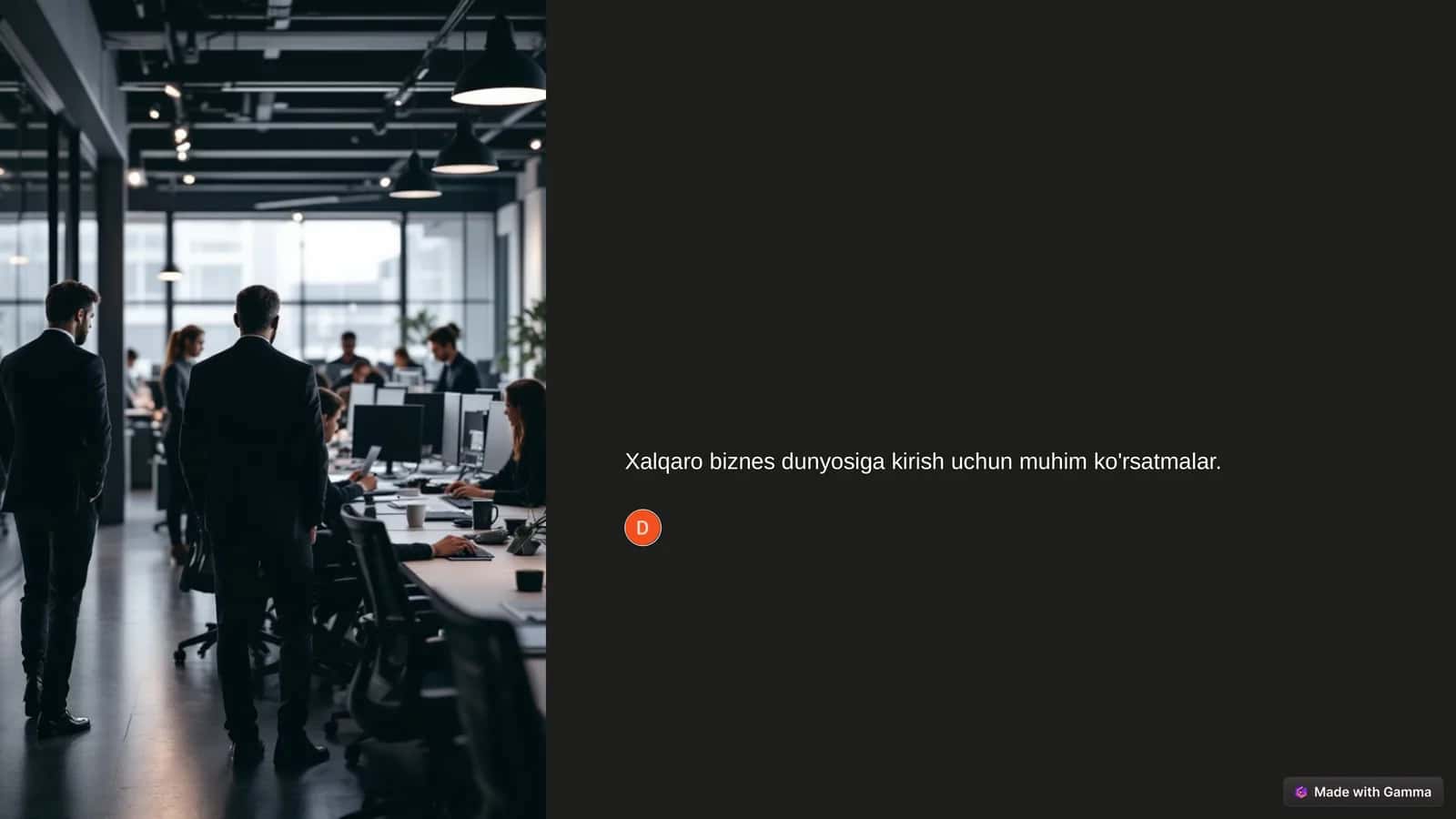 Xalqaro biznes dunyosiga kirish uchun muhim ko'rsatmalar