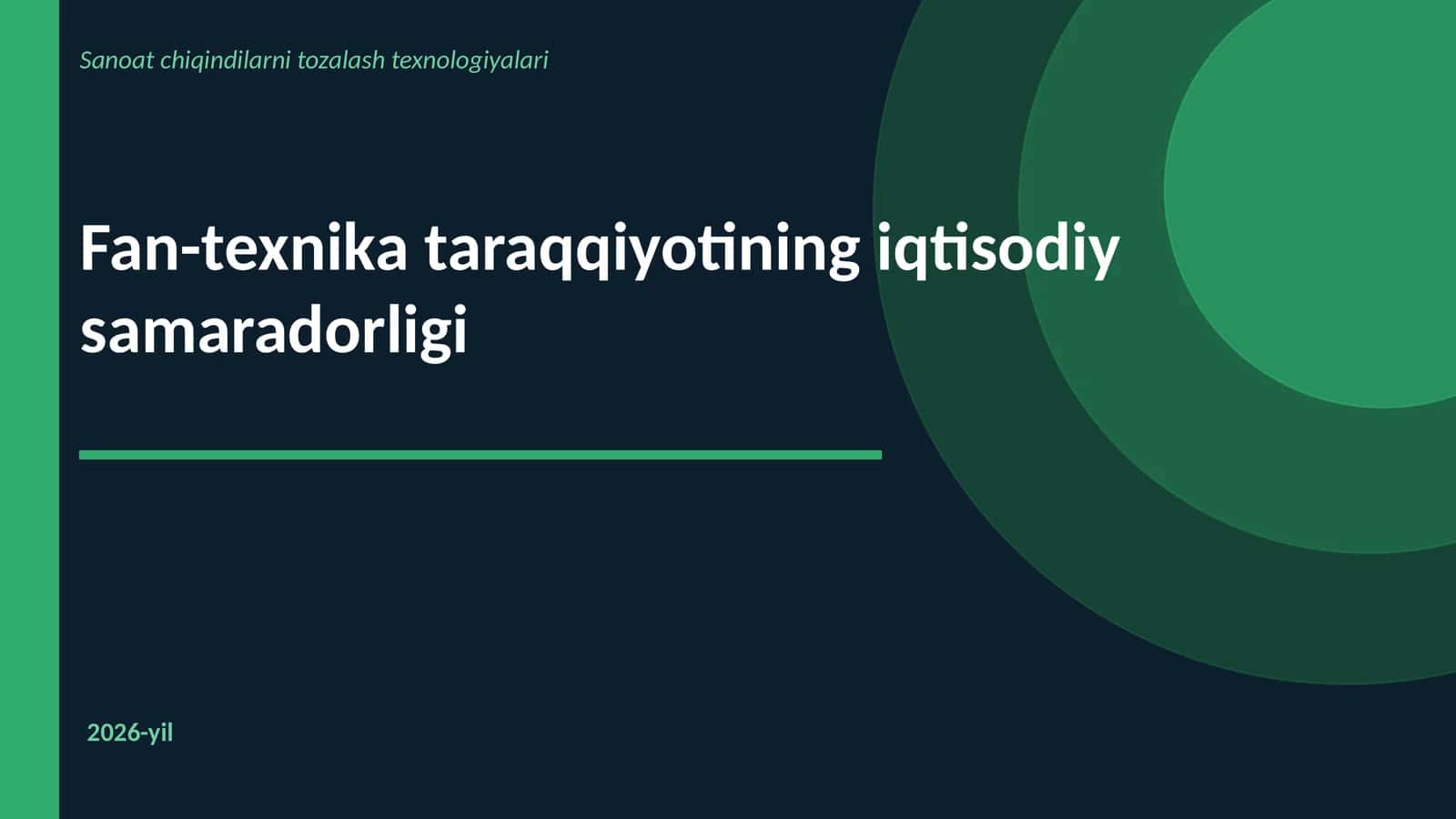 Sanoat chiqindilarni tozalash texnologiyalari