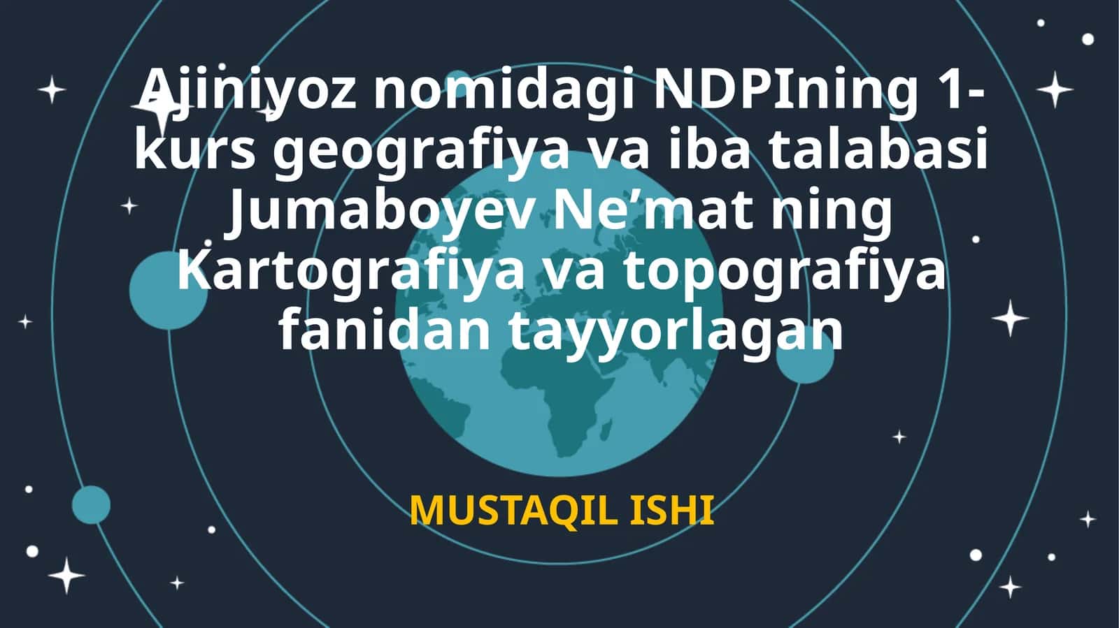 O’rtaasrlarda O’rta Osiyoda Kartografiya