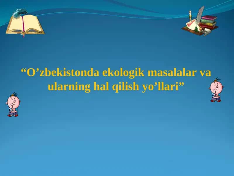 EKOLOGOYA FANING RIVOJLANISH TARIXI