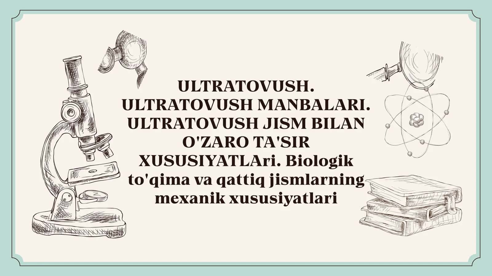 Ultratovush manbalari