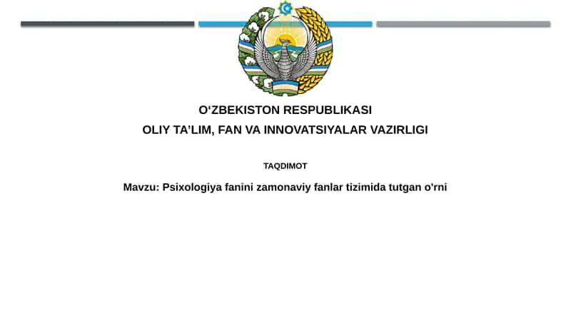 Psixologiya fanlari ziyonidagi muammolar