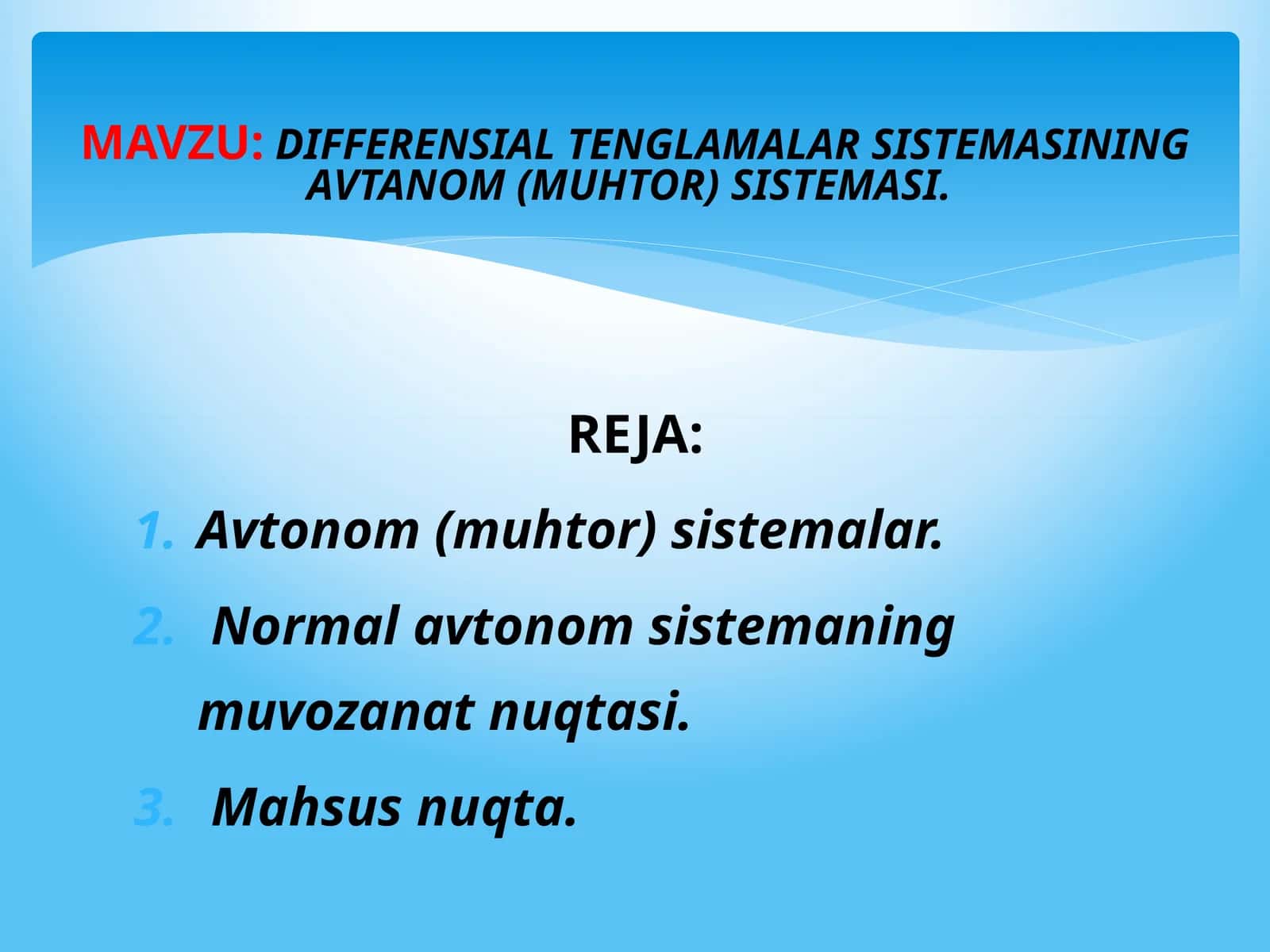 AVTANOM (MUHTOR) SISTEMASI