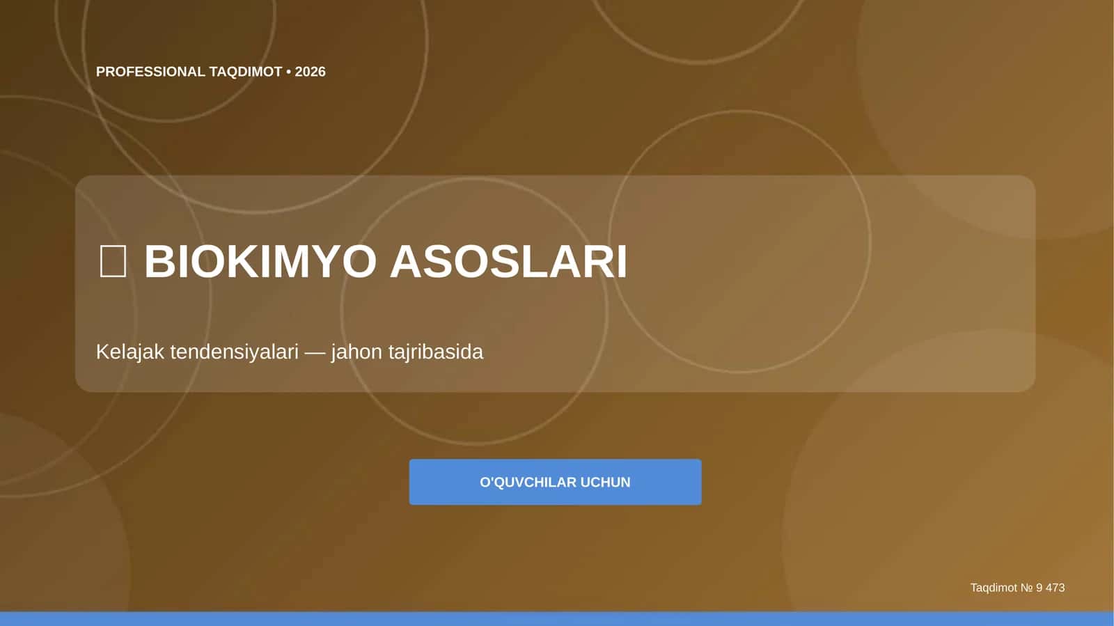 BIOKIMYO ASOSLARI