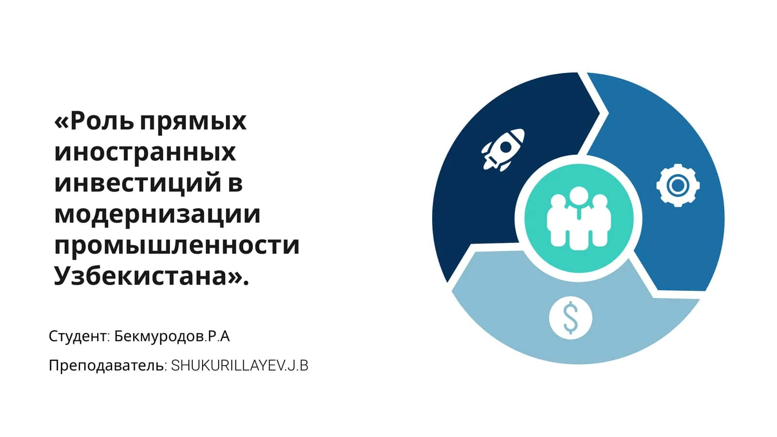 Роль прямых иностранных инвестиций в модернизации промышленности Узбекистана