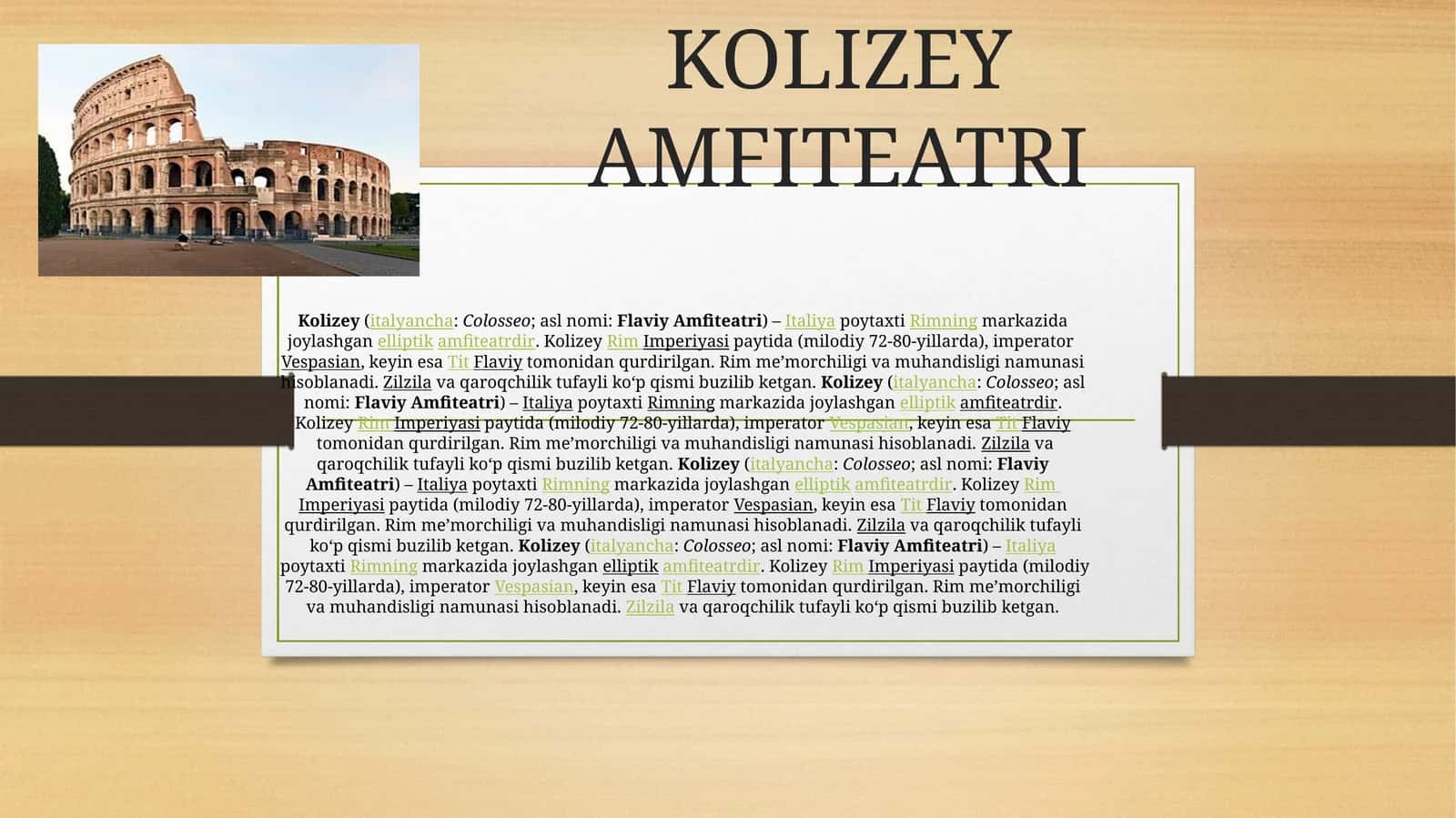KOLIZEY AMFITEATRI