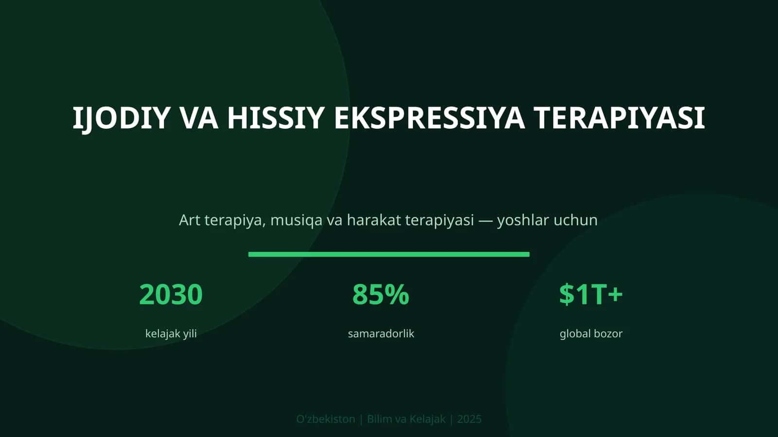 IJODIY VA HISSIY EKSPRESSIYA TERAPIYASI