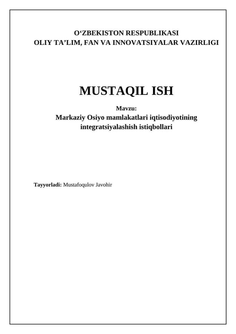 Integratsiya istiqbollari: Imkoniyatlar va to'siqlar