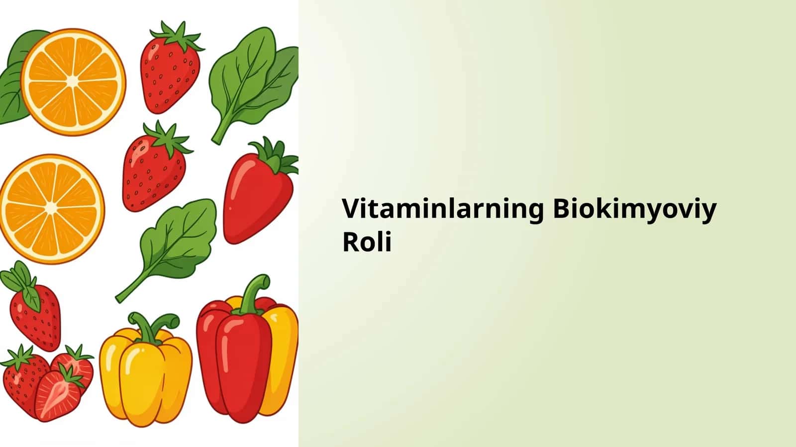 Vitaminlarning Biokimyoviy roli