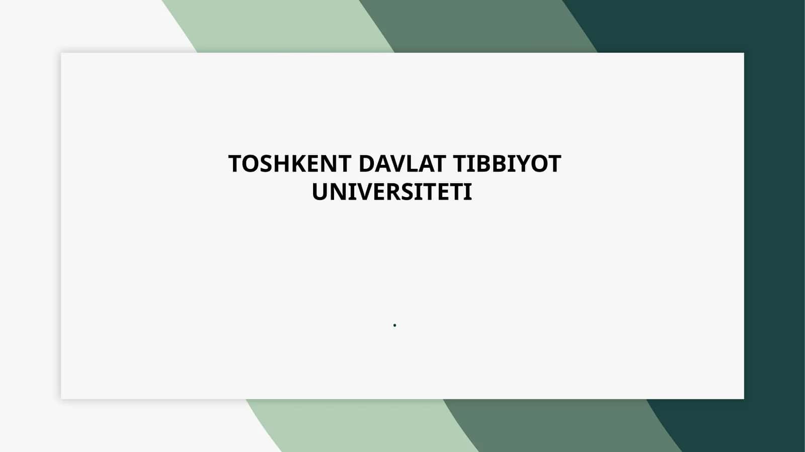 Tibbiy muassasalarni ko‘chirish