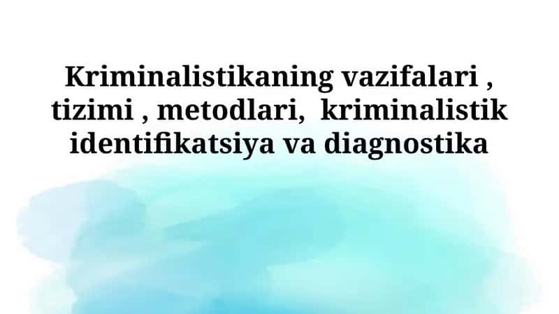 Kriminalistika