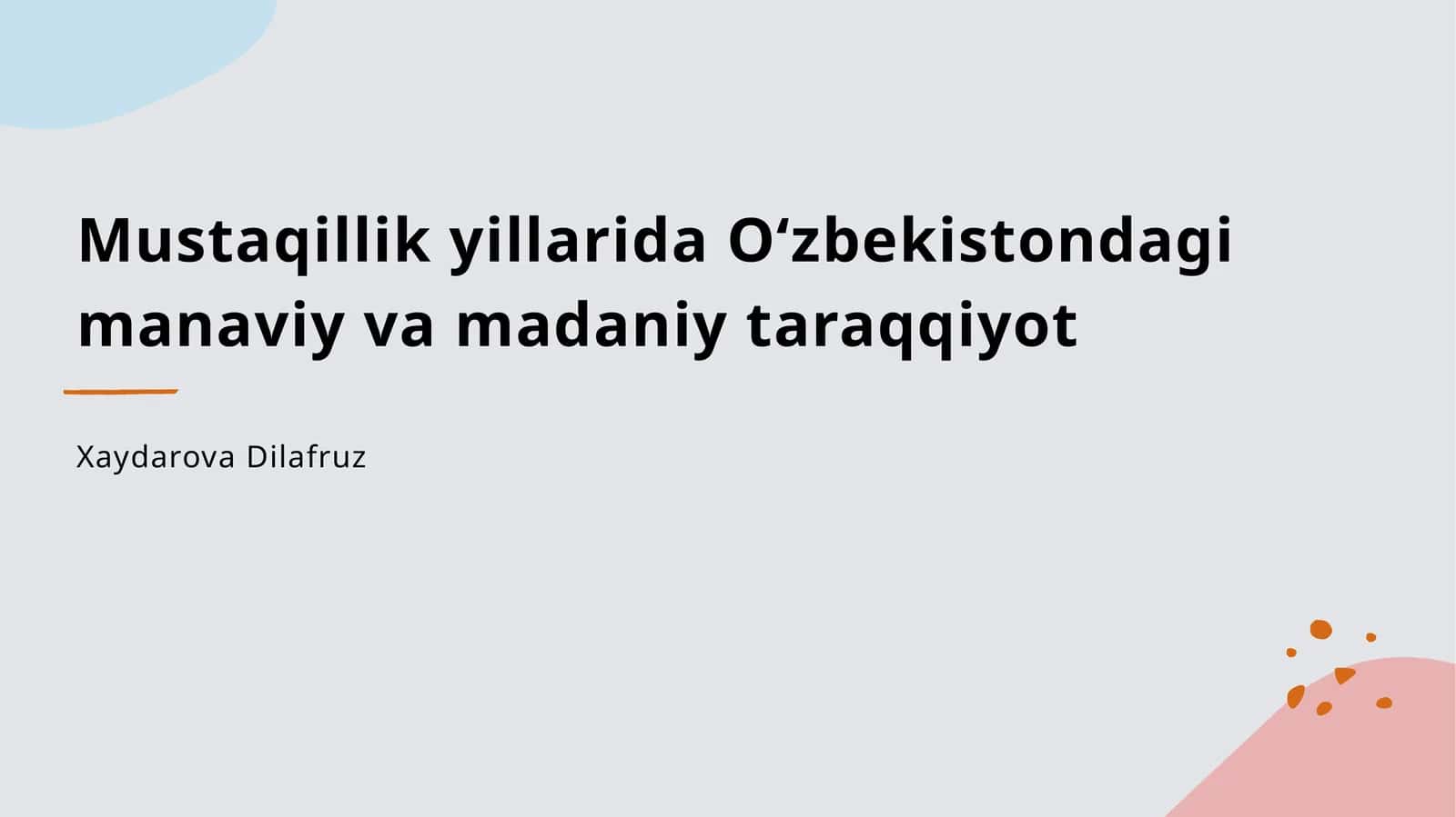 Diplom ishi kurs ishi prezentatasiya yozaman