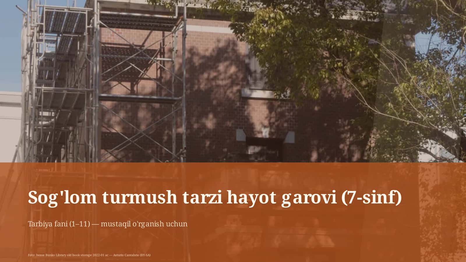 Sog'lom turmush tarzi hayot garovi (7-sinf)