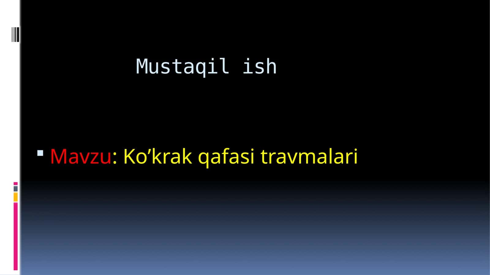 Ko’krak qafasi travmalari