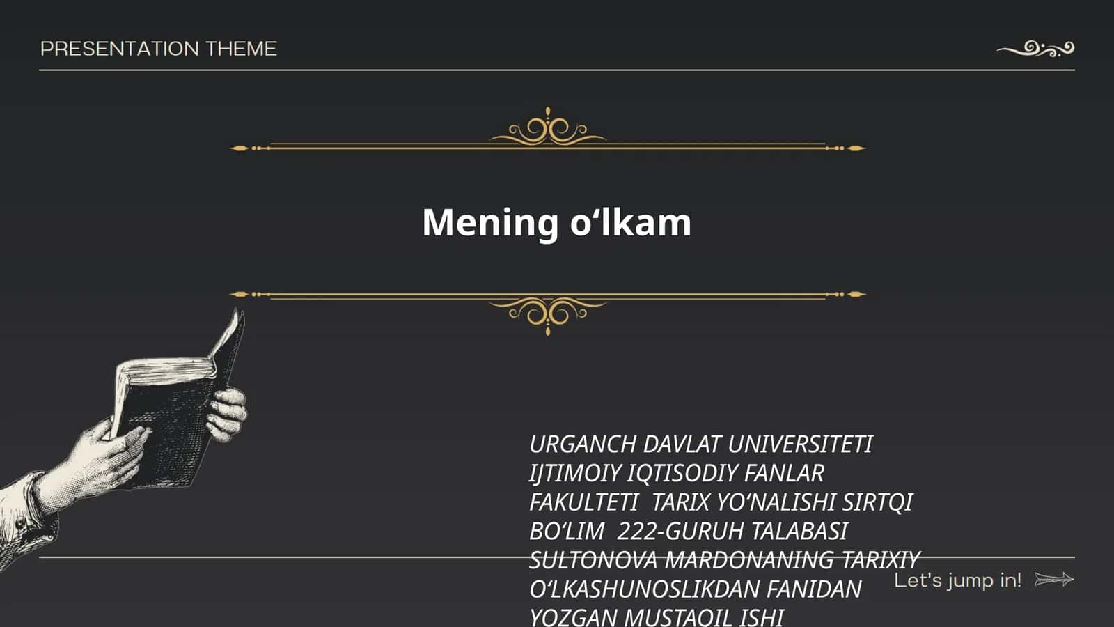 Mening oʻlkam