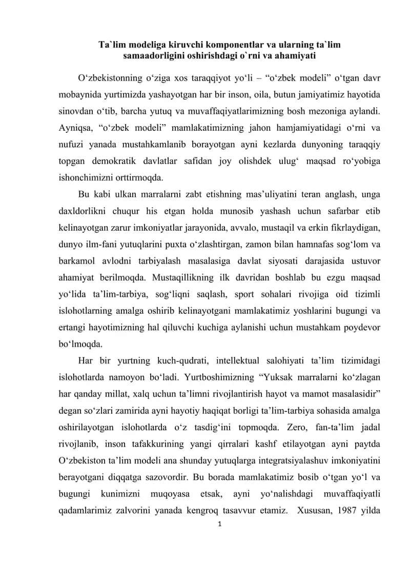 O‘zbek Modeli