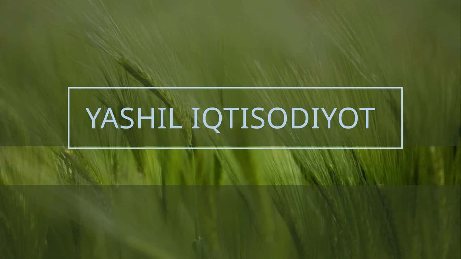 Yashiliqtisodiyot