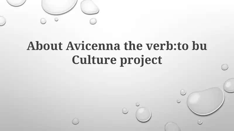 Avicenna theverb:tobuCulture project