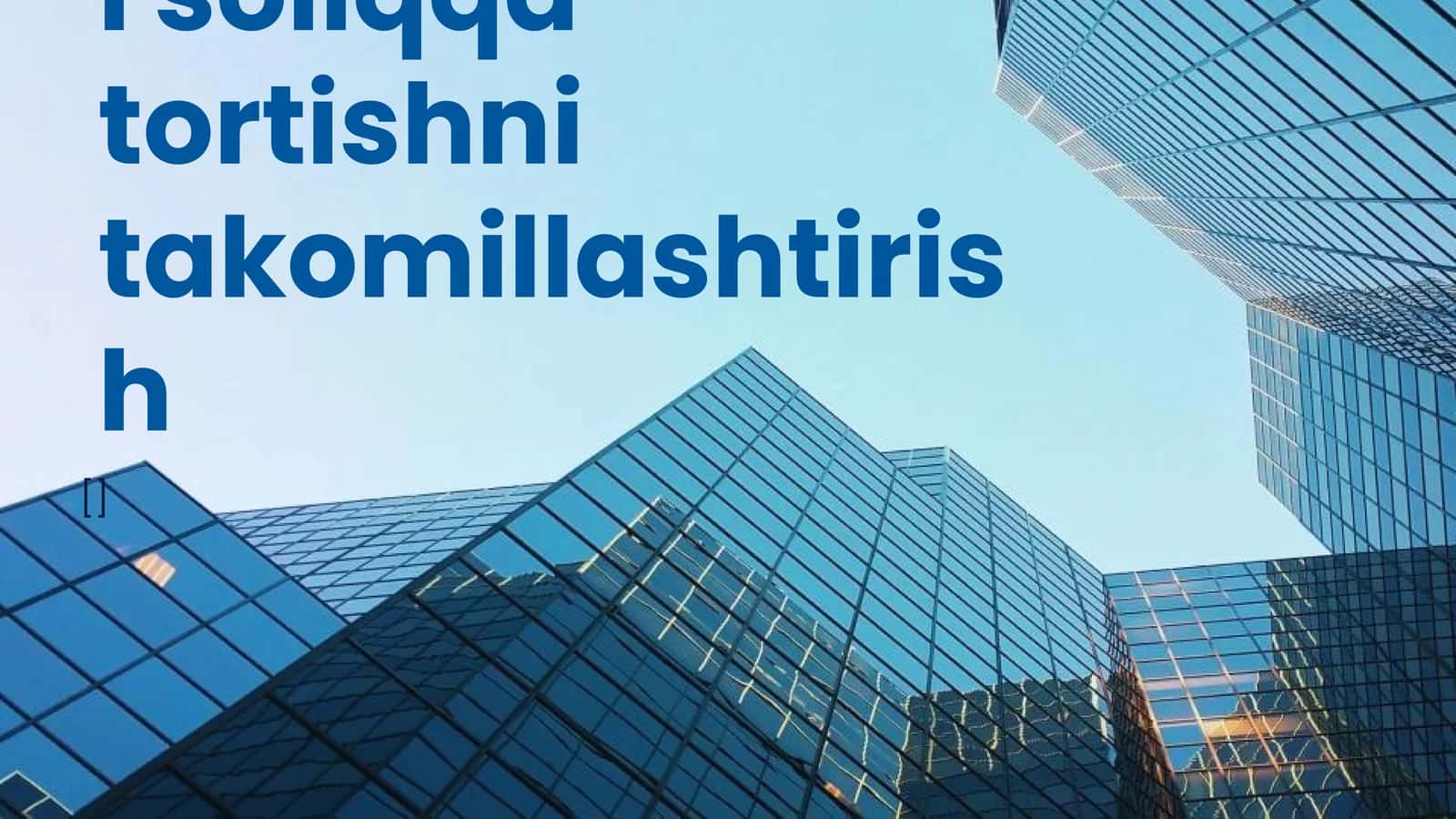 Eksport import operatsiyalarini soliqqa tortishni takomillashtirish