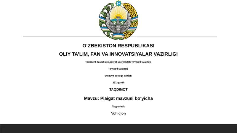 Plaigat mavzusi boʻyicha
