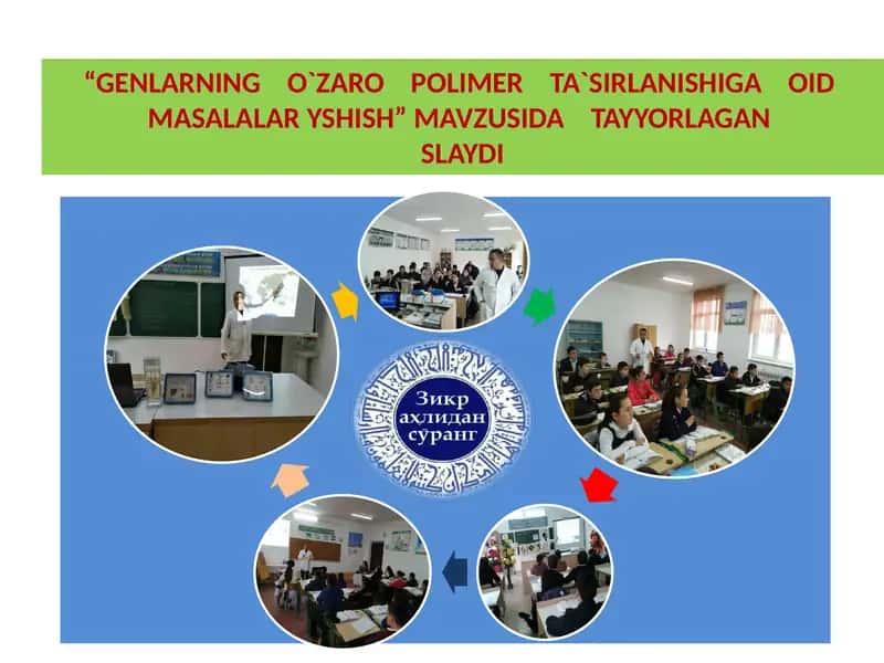 “GENLARNING O`ZARO POLIMER TA`SIRLANISHIGA OID MASALALAR YSHISH” MAVZUSIDA TAYYORLAGAN SLAYDI