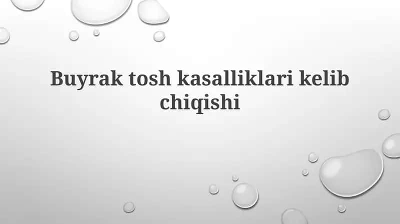 Buyraktoshkasalliklarikelibchiqishi