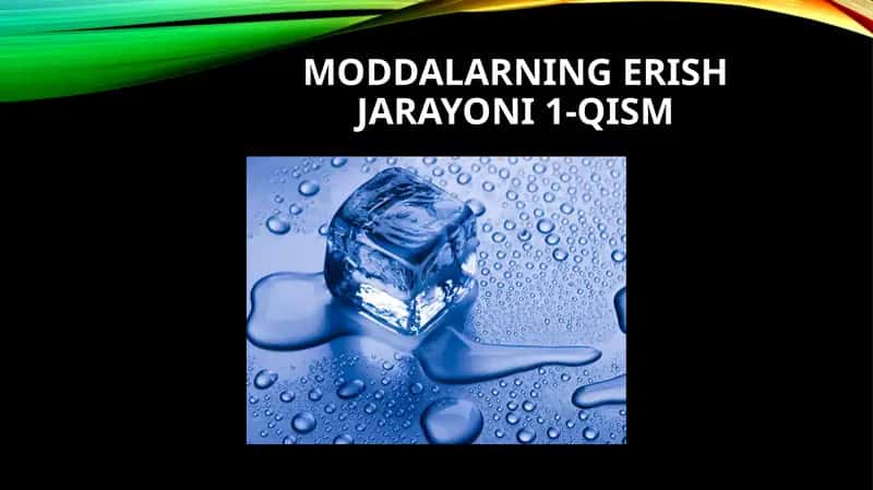 Qattiq moddalarining eritish jarayoni
