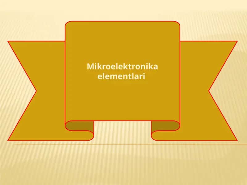 Mikroelektronika elementlari