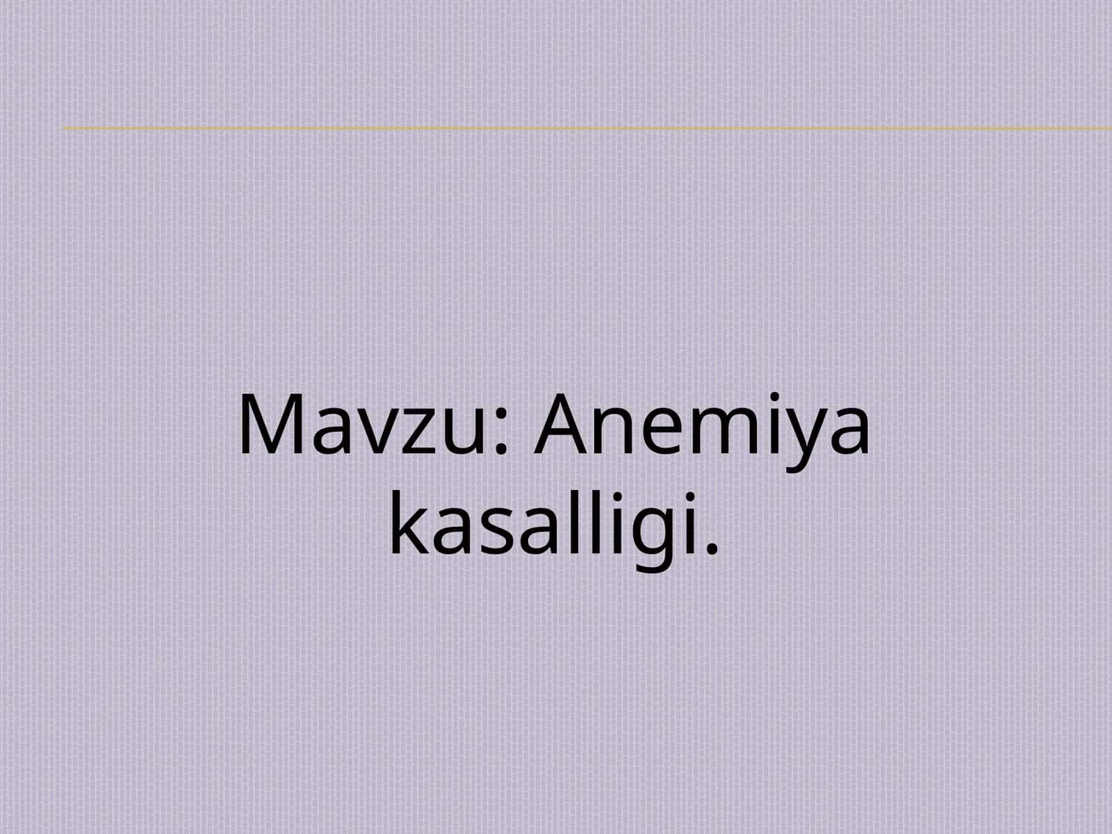 Anemiya