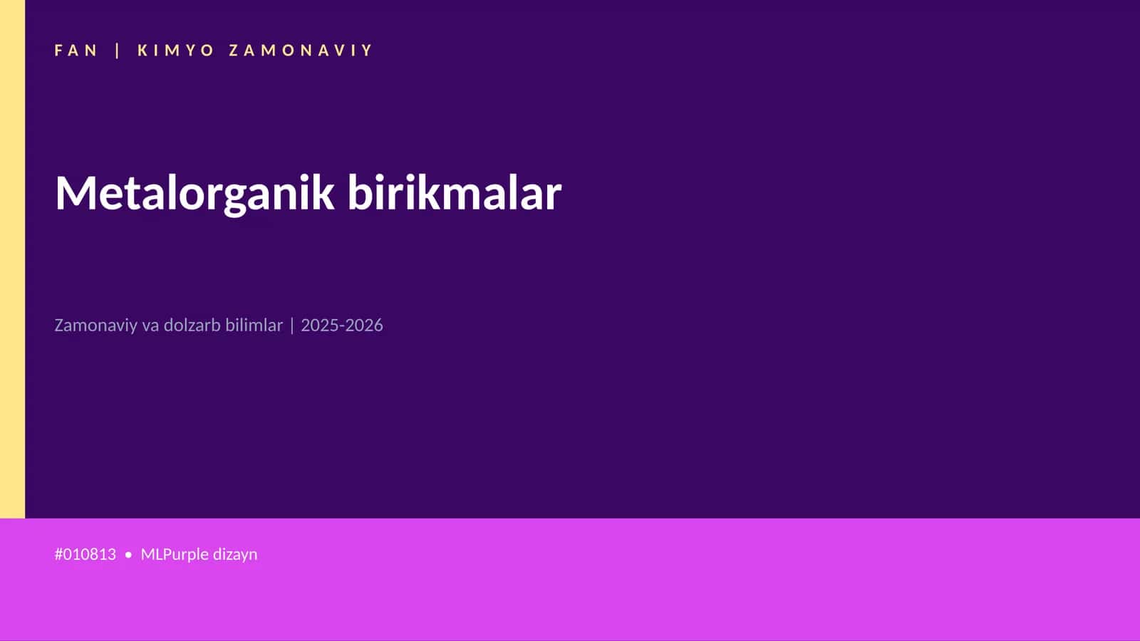Metalorganik birikmalar