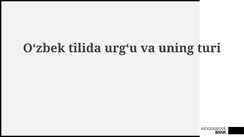 Stress va urg'u