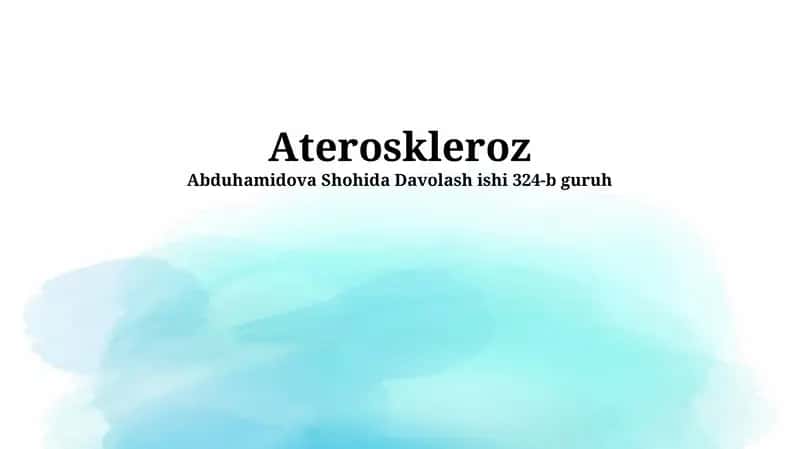 Ateroskleroz