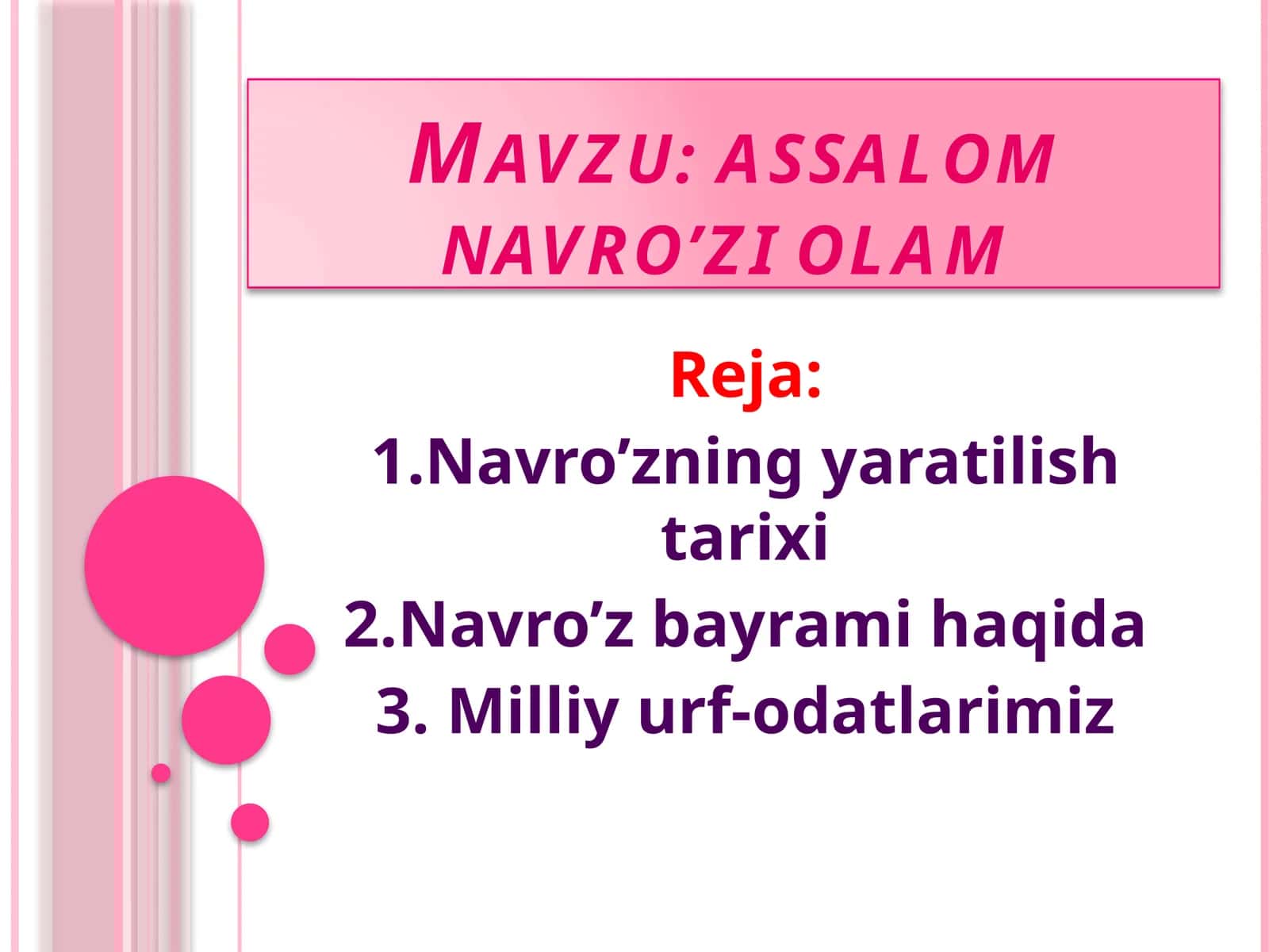 Navroʻz bayrami haqida