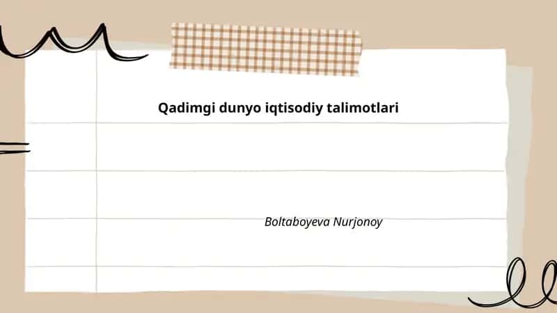 Qadimgi Misr iqtisodiy ta'limotlari