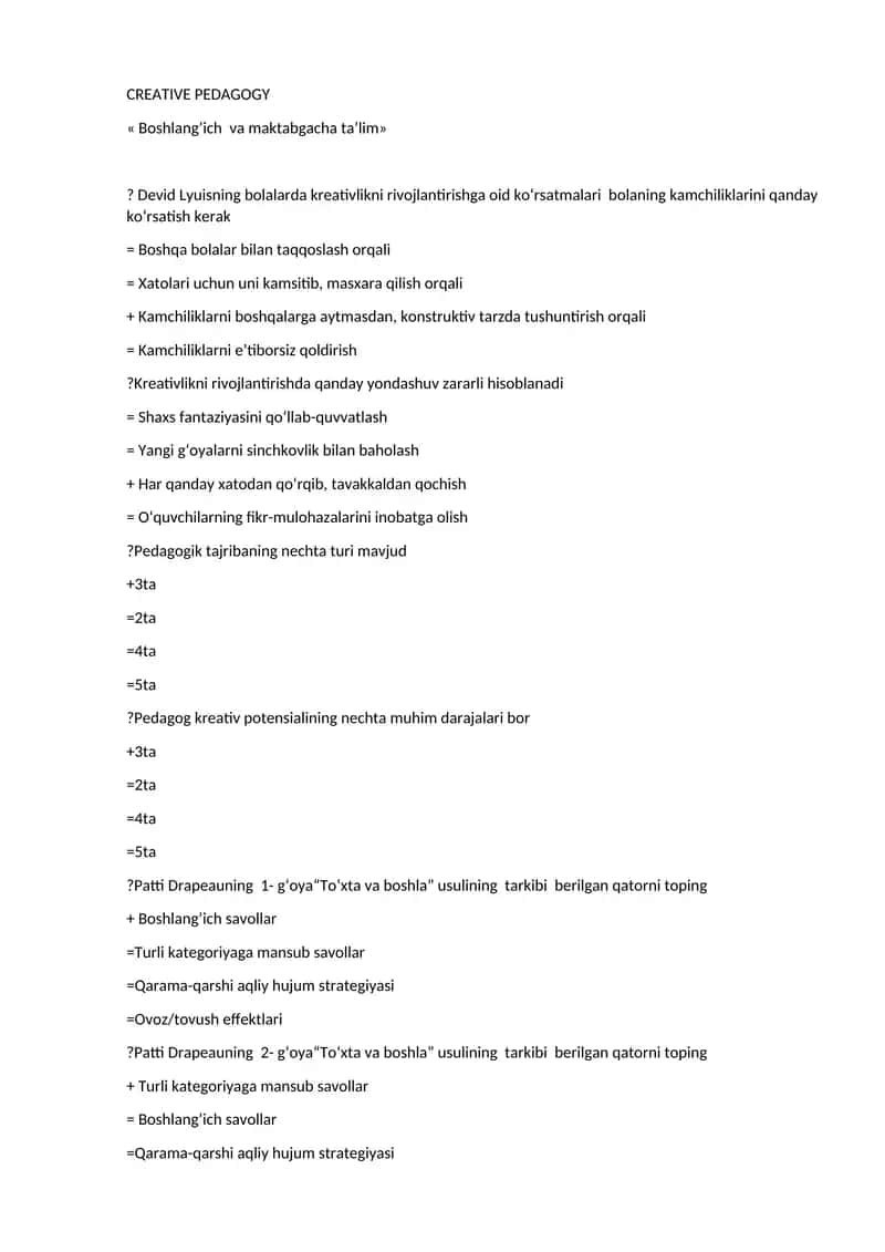 Kreativ pedagogiya
