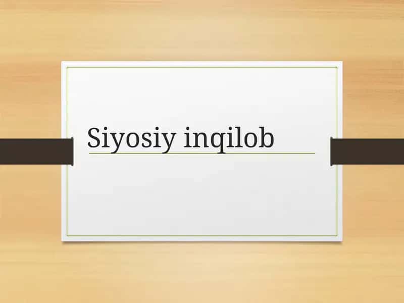 Siyosiy Inqilob