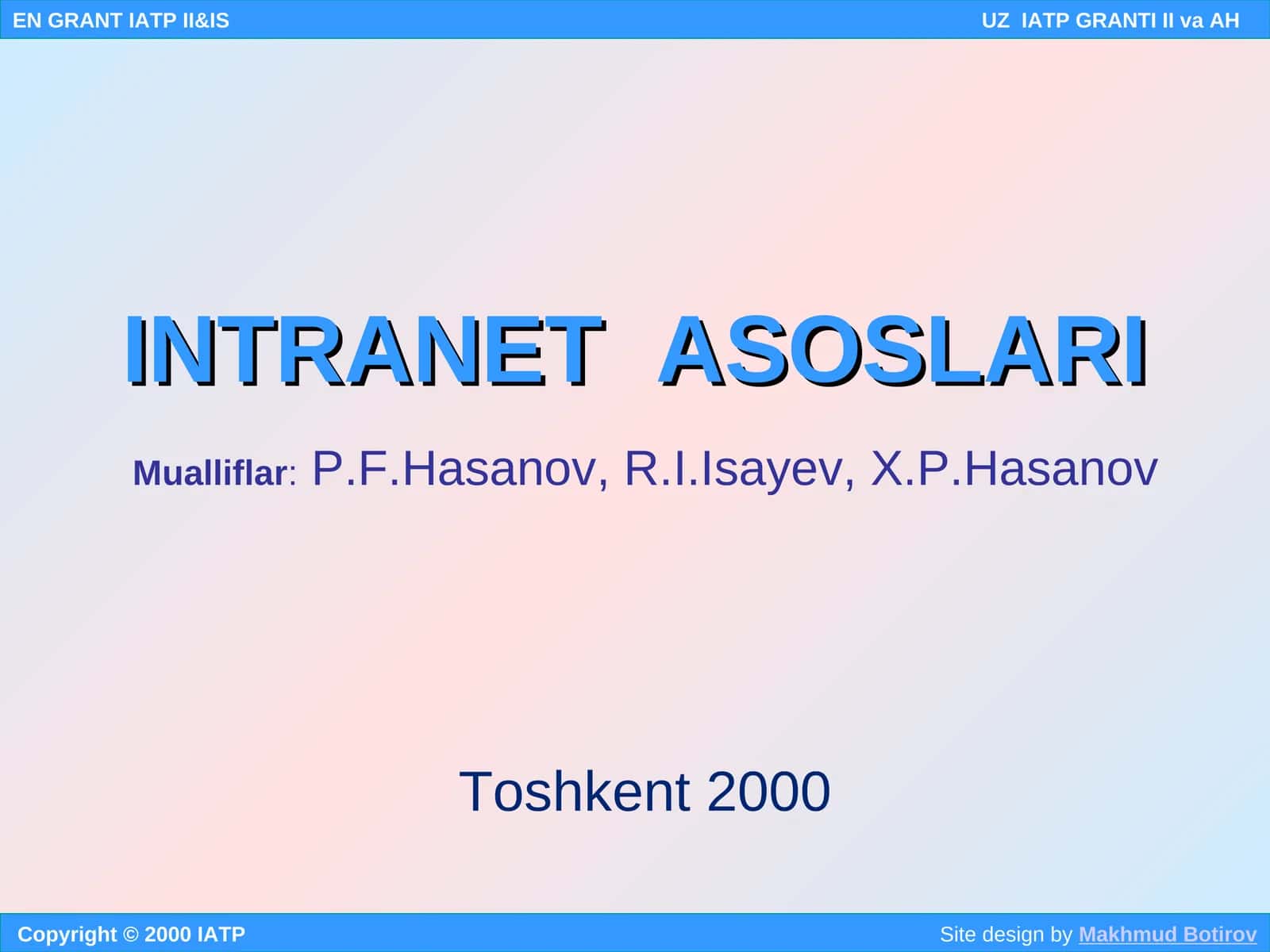 INTRANET ASOSLARI