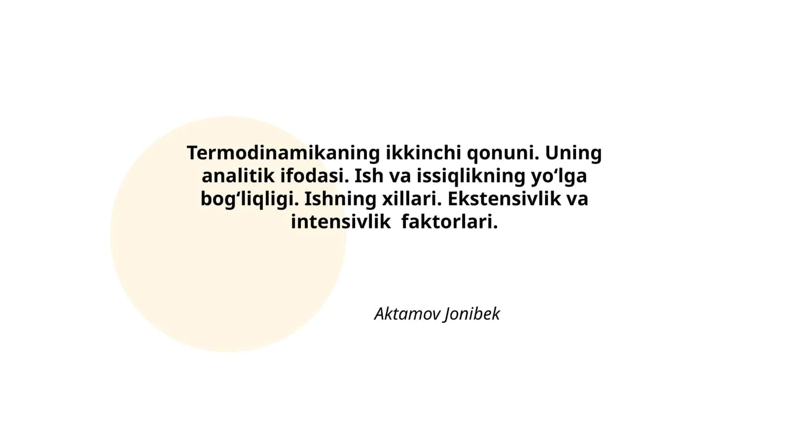 Termodinamikaning ikkinchi qonuni