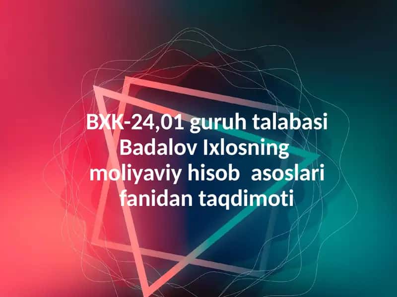 Kreditorlik qarzlar hisobi.