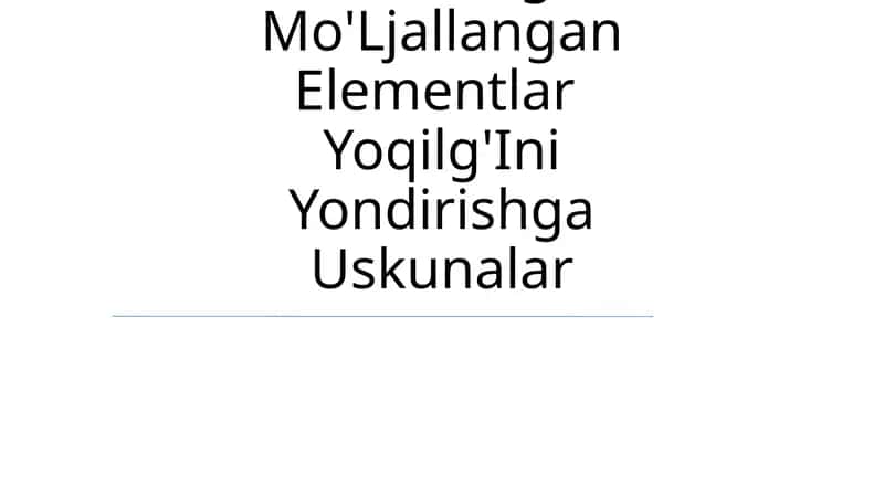 Pechlarning Asosiy Elementlari Sovutishga Mo'Ljallangan Elementlar Yoqilg'Ini Yondirishga Uskunalar