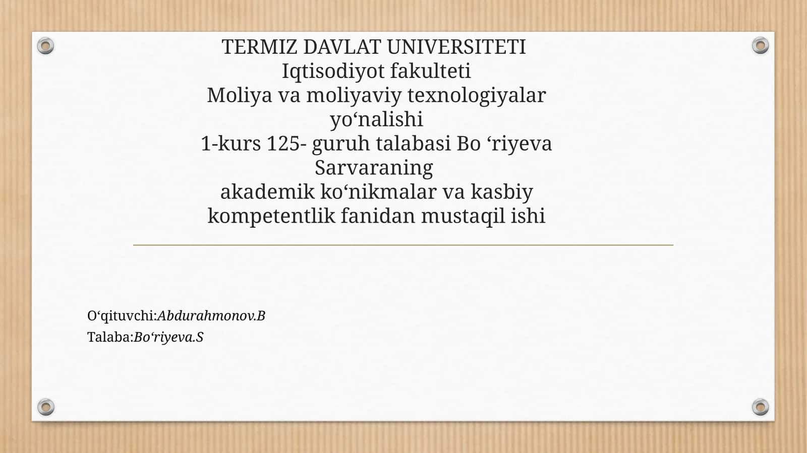 Vaqtniboshqarish (time management) ko‘nikmasi