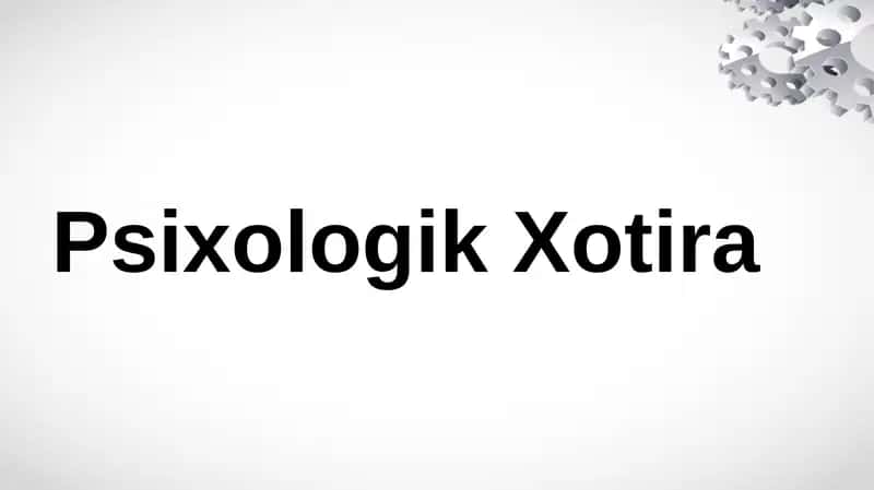 Psixologik Xotira